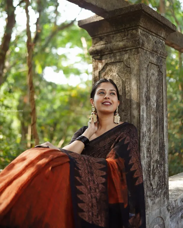 ORANGE_PURE_BANARASI_SAREE